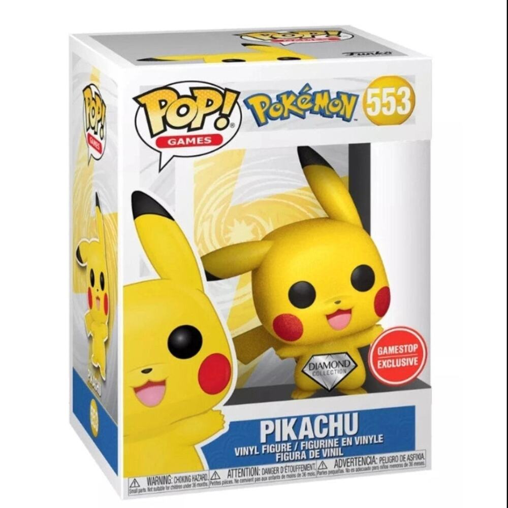 Funko Pop! Games: Pokemon Pikachu Diamond Collection Exclusive #553 W Protector